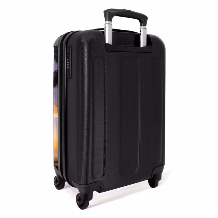 Palmbomen bij zonsondergang NBS - Handbagage koffer - Unisex middel -achterkant