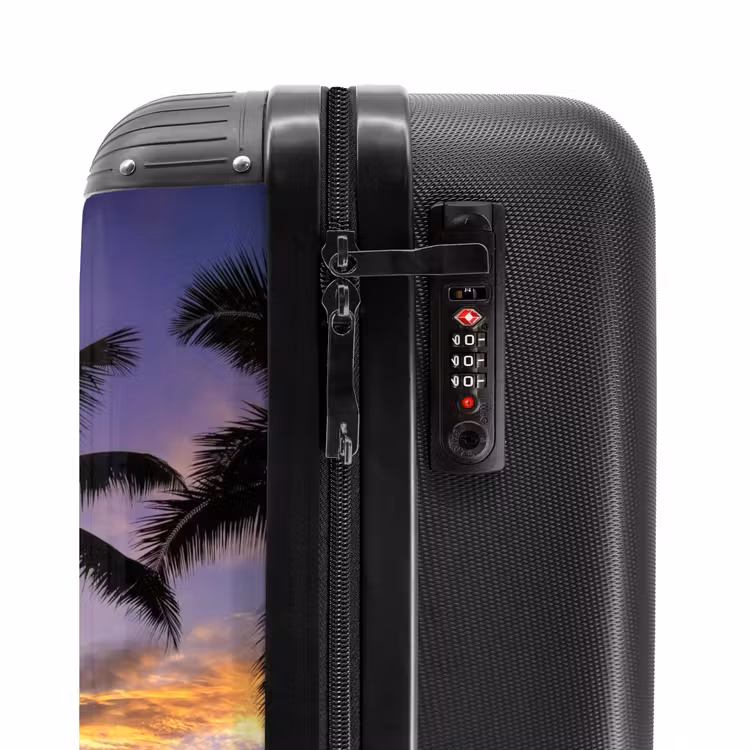Palmbomen bij zonsondergang NBS - Handbagage koffer - Unisex middel -slot