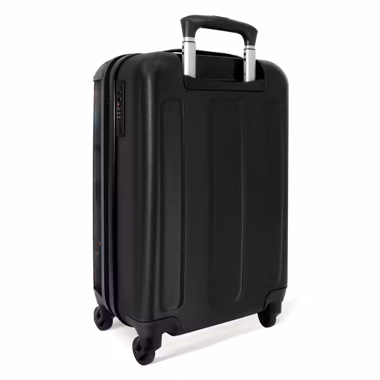 Panda met kleurrijke jas en verfspetters NBS - Handbagage koffer - Unisex middel -achterkant
