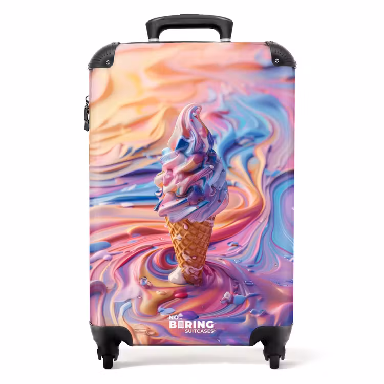 Pastel swirl NBS - Handbagage koffer - Unisex middel -productfoto_recht