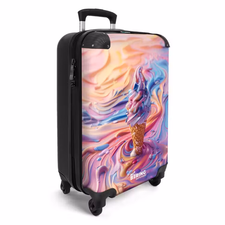 Pastel swirl NBS - Handbagage koffer - Unisex middel -productfoto_3d