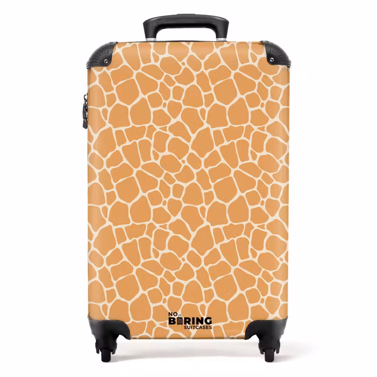 Giraffe geel mozaïek NBS - Handbagage koffer - Volwassenen Unisex middel -productfoto_recht