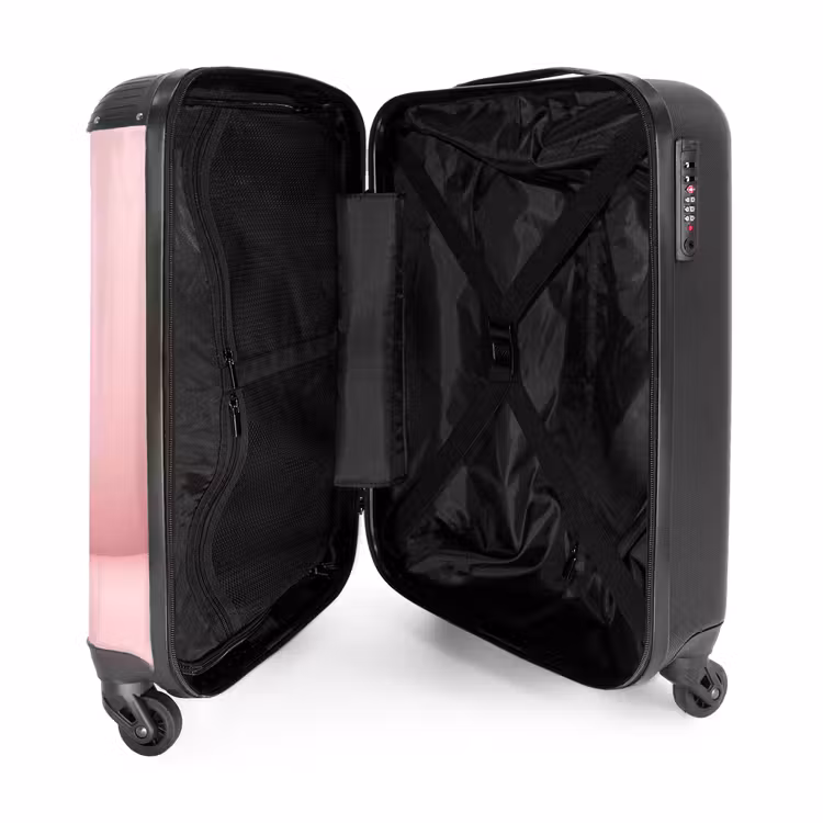 Roze ritselaar NBS - Handbagage koffer - Unisex middel -binnenkant