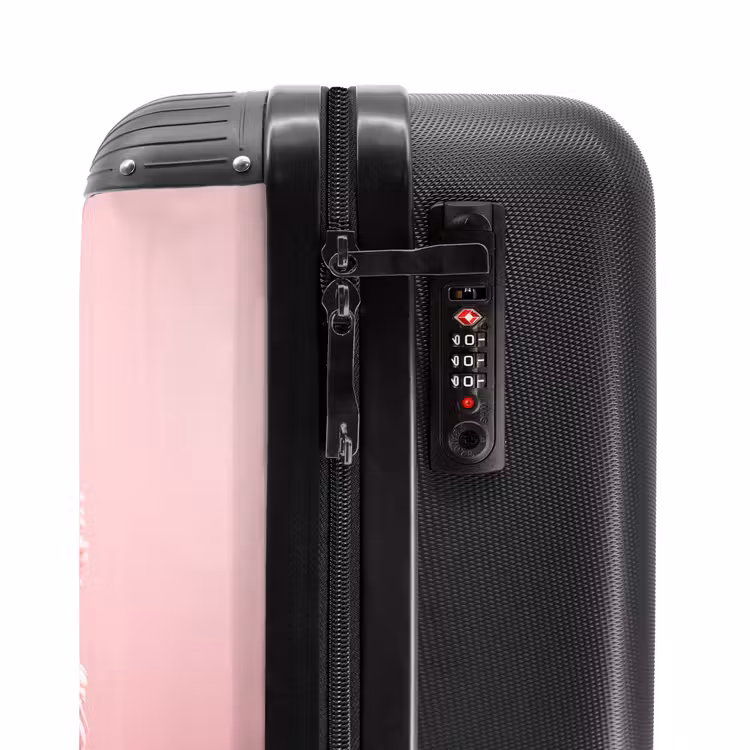 Roze ritselaar NBS - Handbagage koffer - Unisex middel -slot