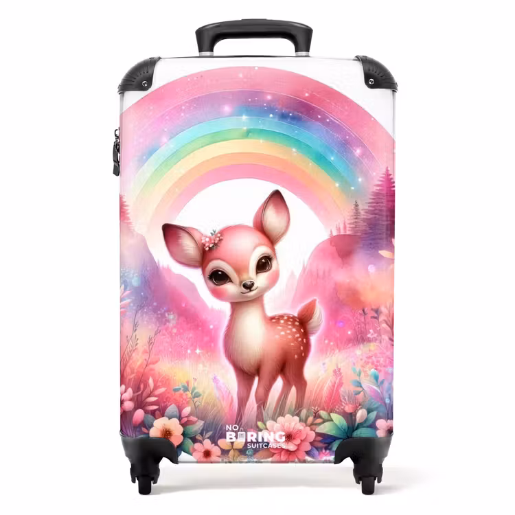 Roze reebokje NBS - Handbagage koffer - Unisex middel -productfoto_recht