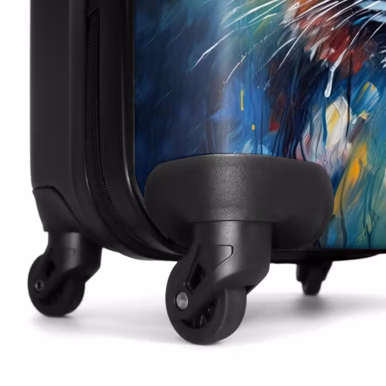 Portret van een tijger als olieverf kunst NBS - Handbagage koffer - Unisex middel -wiel