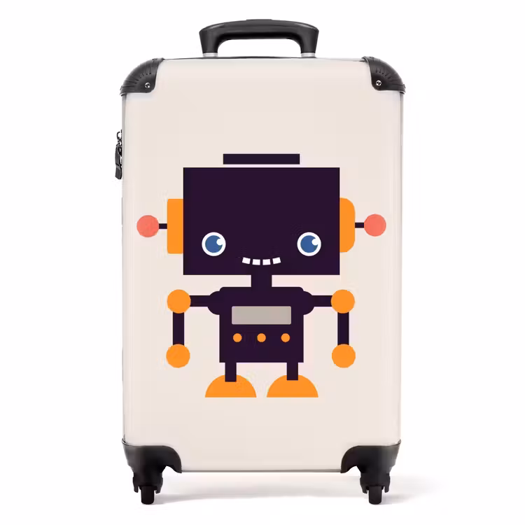 Paarse pixel NBS - Handbagage koffer - Unisex middel -productfoto_recht