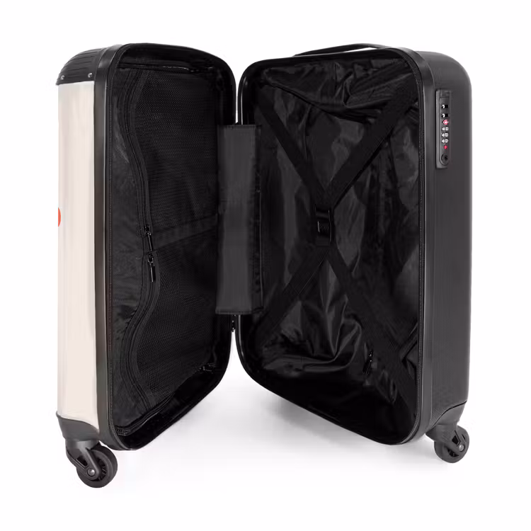 Paarse pixel NBS - Handbagage koffer - Unisex middel -binnenkant