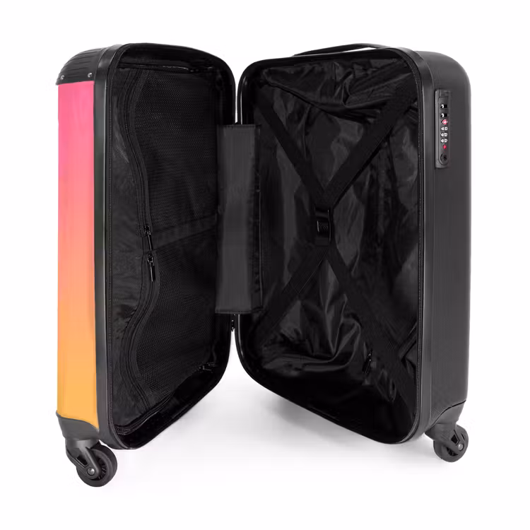 Regenboograkkertje NBS - Handbagage koffer - Unisex middel -binnenkant