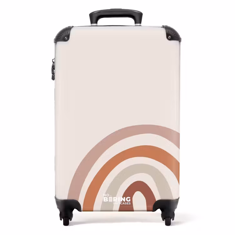 Ruwe regenboog naturel NBS - Handbagage koffer - Unisex middel -productfoto_recht
