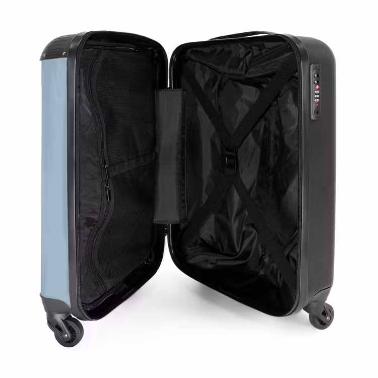 Rode trekker blauwe achtergrond NBS - Handbagage koffer - Unisex middel -binnenkant