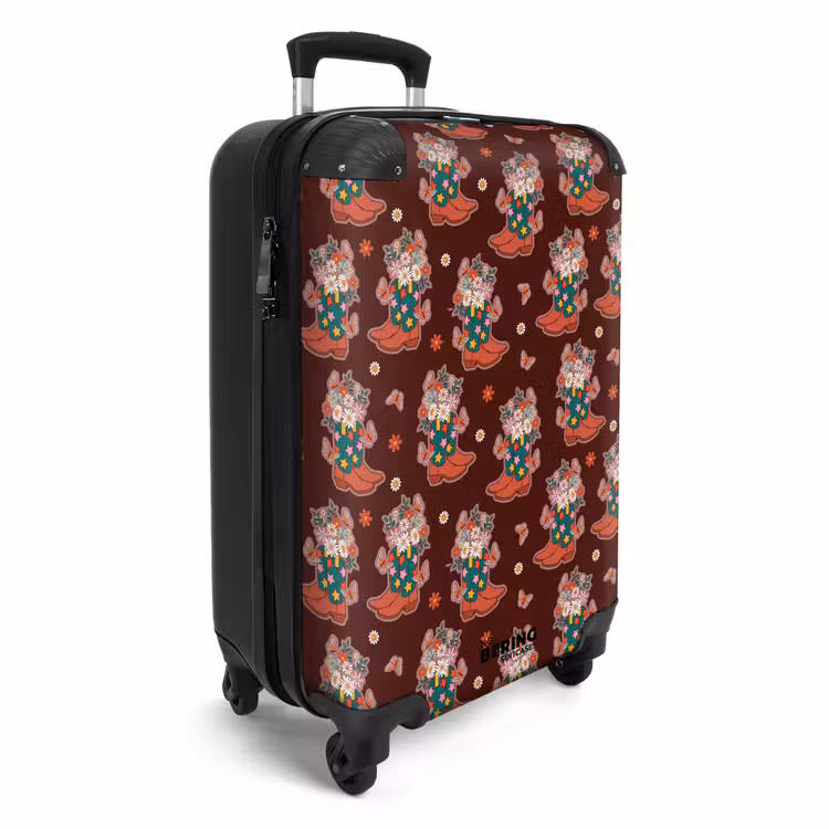 Retro disco laarzen boekt patroon kleurrijk NBS - Handbagage koffer - Volwassenen Unisex middel -productfoto_3d