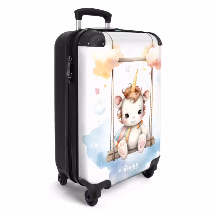 Schommelende baby eenhoorn NBS - Handbagage koffer - Unisex middel -productfoto_3d