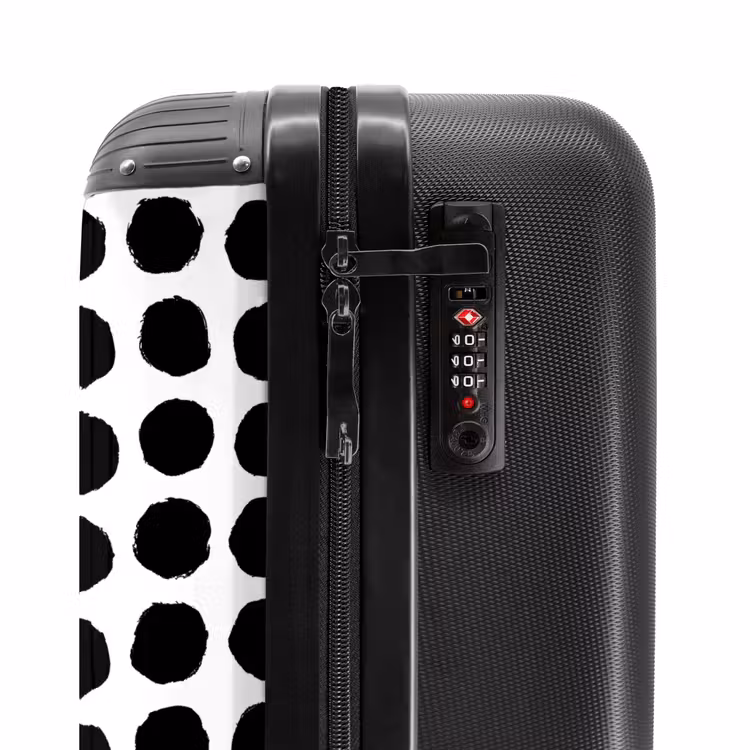 Ruwe stippen in rastervorm NBS - Handbagage koffer - Volwassenen Unisex middel -slot