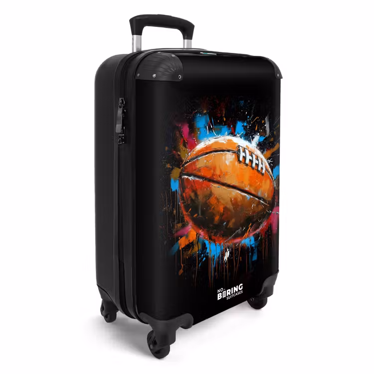 Rugbybal omringd door graffiti NBS - Handbagage koffer - Unisex middel -productfoto_3d