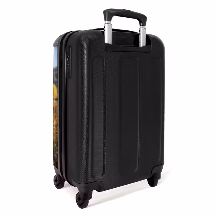Schotse hooglander in weide NBS - Handbagage koffer - Unisex middel -achterkant