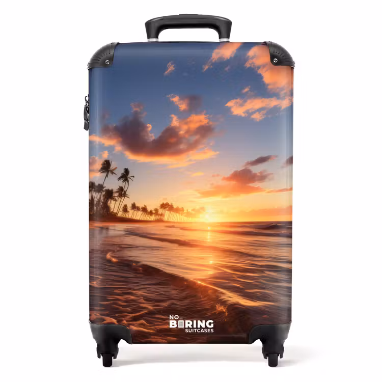 Zee bij zonsondergang NBS - Handbagage koffer - Unisex middel -productfoto_recht