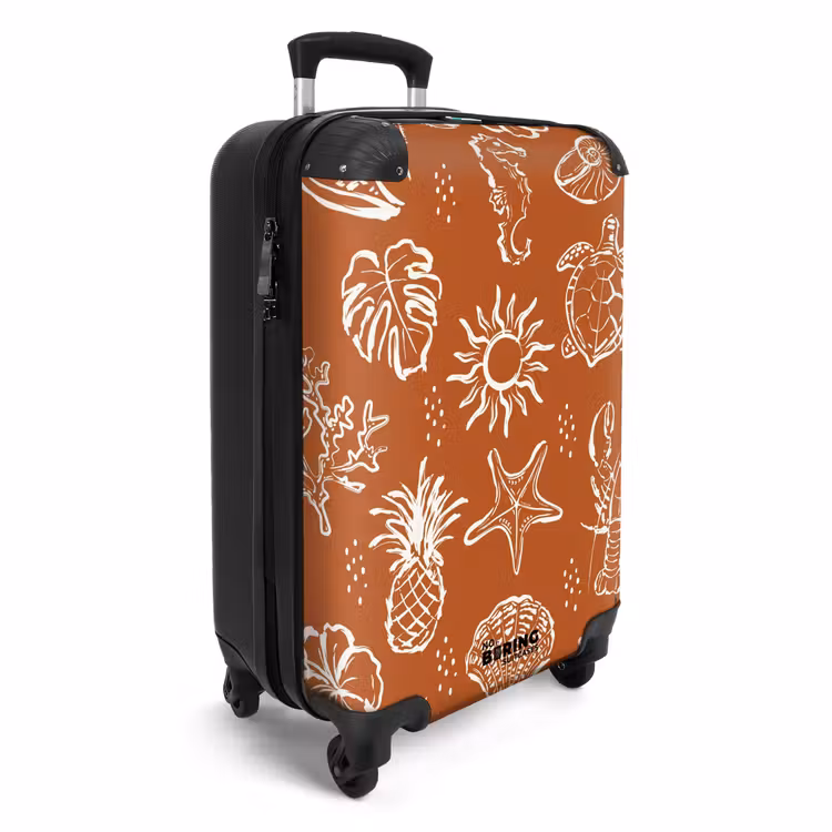 Zeedieren en zomer illustraties NBS - Handbagage koffer - Volwassenen Unisex middel -productfoto_3d