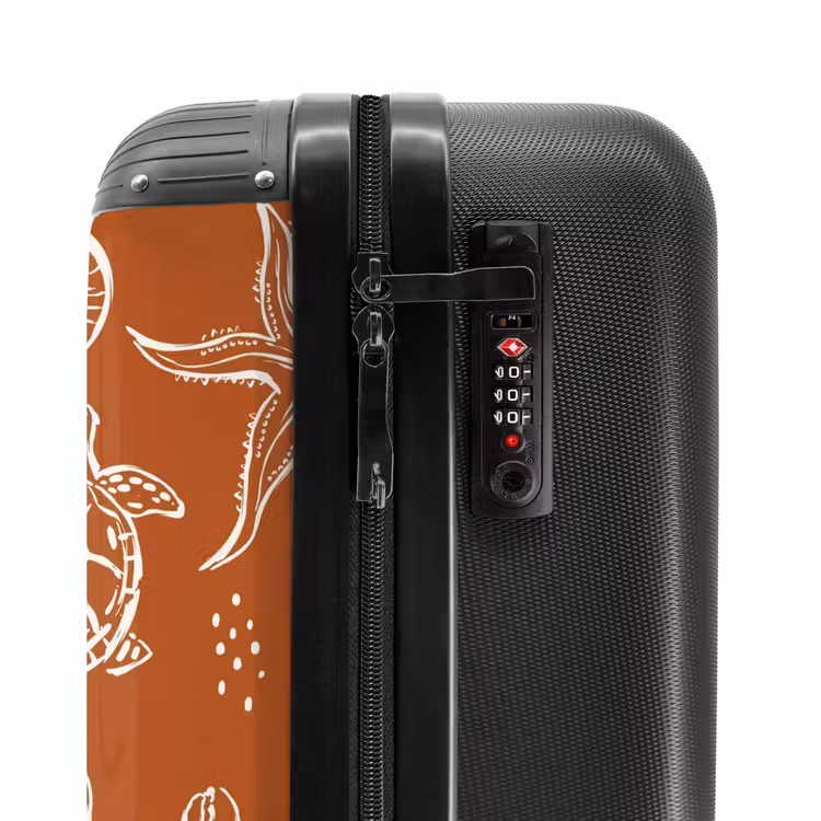 Zeedieren en zomer illustraties NBS - Handbagage koffer - Volwassenen Unisex middel -slot