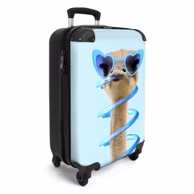 Sierk Struisvogel Blauw NBS - Handbagage koffer - Unisex middel -productfoto_3d
