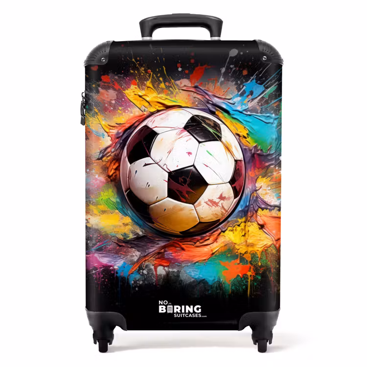 Voetbal omringd door verfklodders NBS - Handbagage koffer - Volwassenen Unisex middel -productfoto_recht