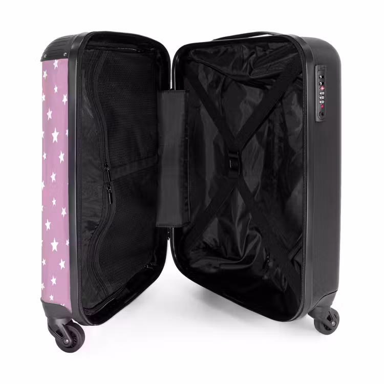 Sterrenstof NBS - Handbagage koffer - Unisex middel -binnenkant