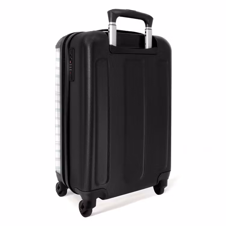 Strepen patroon groen NBS - Handbagage koffer - Volwassenen Unisex middel -achterkant