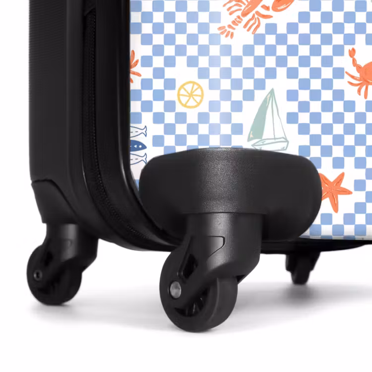 Zomer strand print blauw NBS - Handbagage koffer - Volwassenen Unisex middel -wiel
