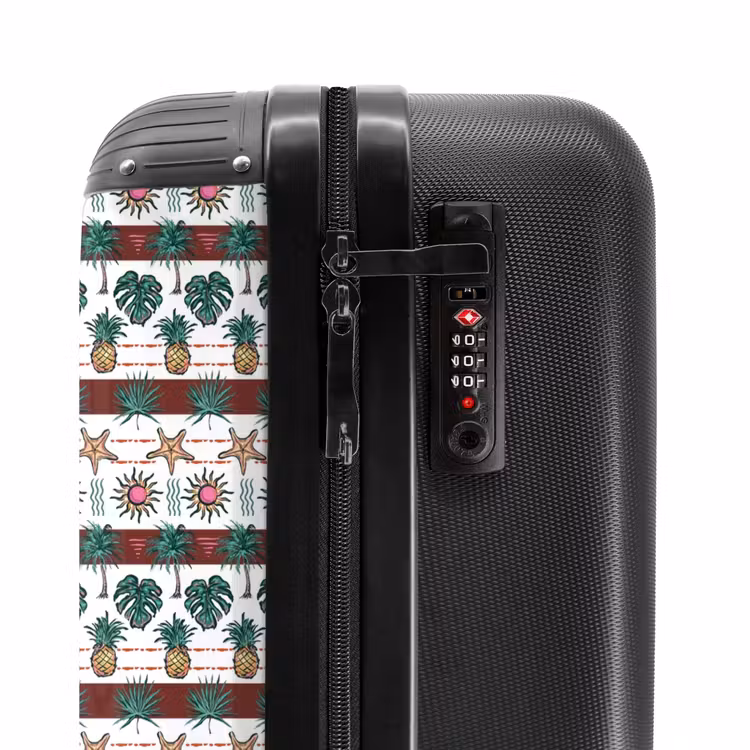 Zomer illustratie print NBS - Handbagage koffer - Volwassenen Unisex middel -slot