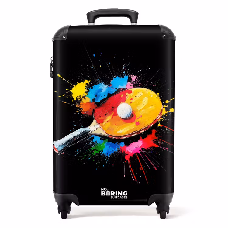 Tafeltennis met felle kleuren NBS - Handbagage koffer - Unisex middel -productfoto_recht