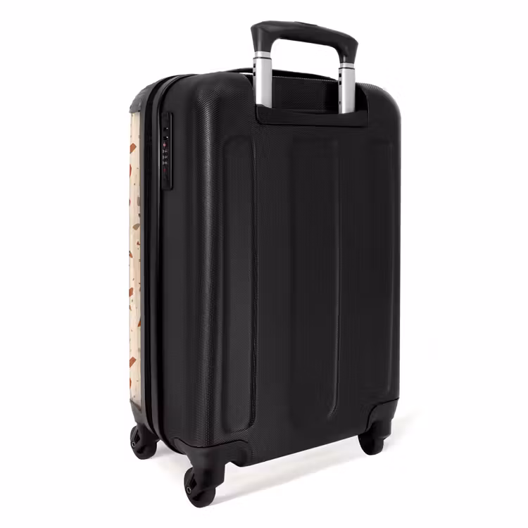 Terrazzo patroon veelkleurig terra NBS - Handbagage koffer - Volwassenen Unisex middel -achterkant