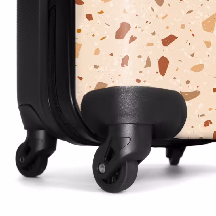 Terrazzo patroon veelkleurig terra NBS - Handbagage koffer - Volwassenen Unisex middel -wiel