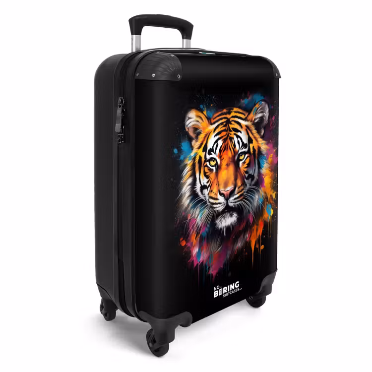 Tijger als Street Art Kunstwerk NBS - Handbagage koffer - Unisex middel -productfoto_3d