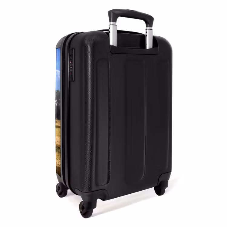 Trekker - Boerderij - Hooi - Akker - Zon - Platteland NBS - Handbagage koffer - Unisex middel -achterkant