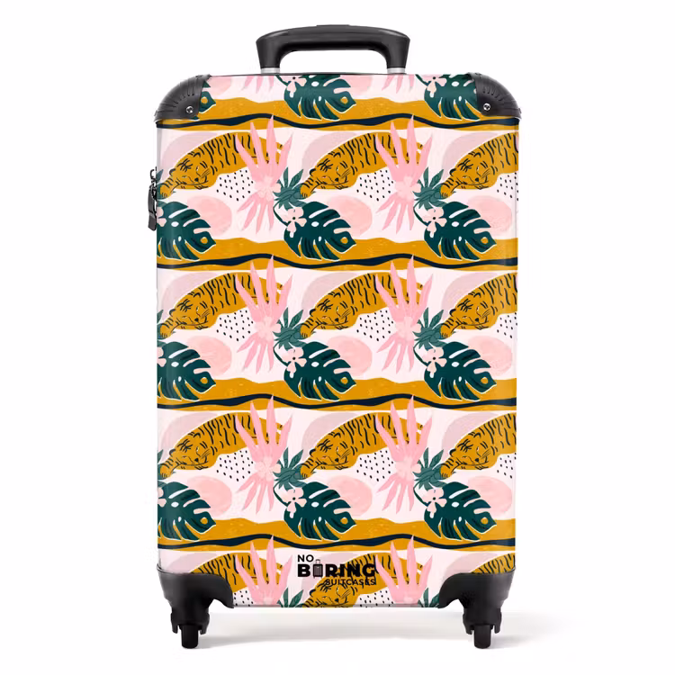 Tropisch tijgerpatroon NBS - Handbagage koffer - Volwassenen Unisex middel -productfoto_recht