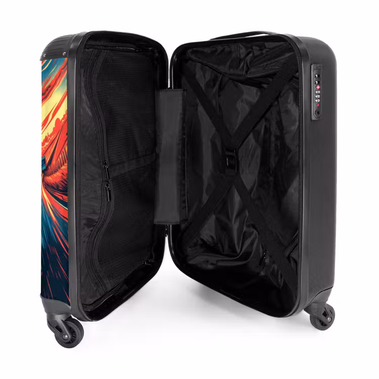 Vrachtwagen in schemerlicht NBS - Handbagage koffer - Unisex middel -binnenkant