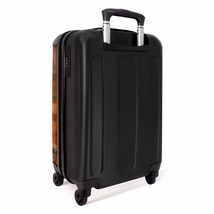 Twee bruine leeuwen NBS - Handbagage koffer - Unisex middel -achterkant