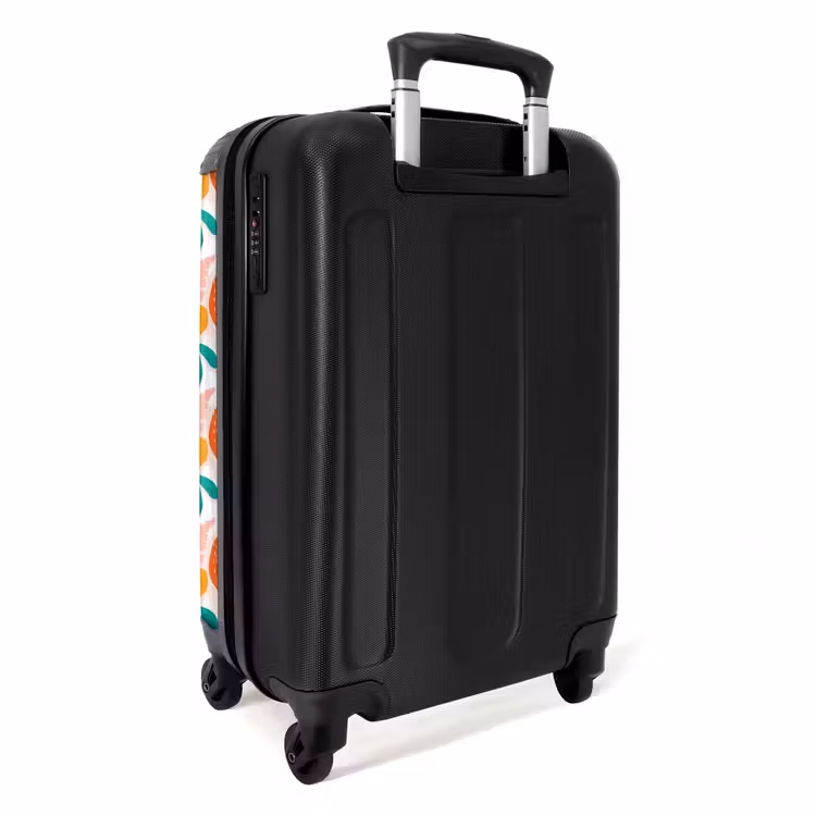 Divers gekleurde abstracte bladeren NBS - Handbagage koffer - Volwassenen Unisex middel -achterkant