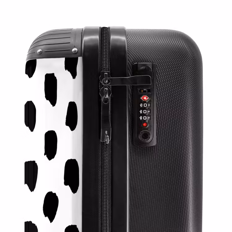 Verticale vlekken op een witte achtergrond NBS - Handbagage koffer - Volwassenen Unisex middel -slot