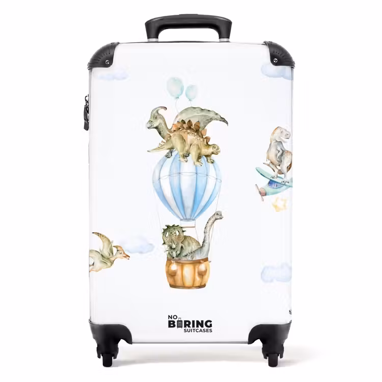 Dwalende dino's NBS - Handbagage koffer - Unisex middel -productfoto_recht