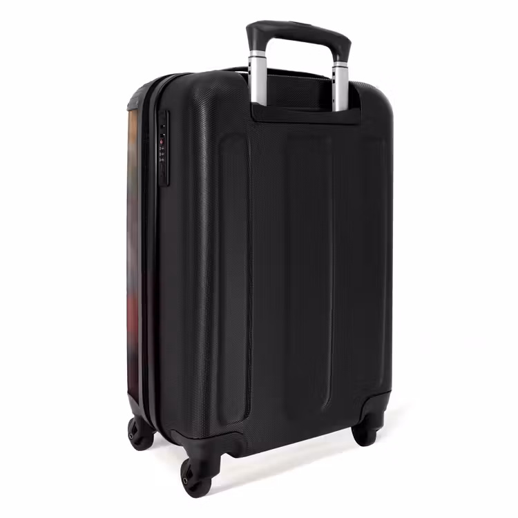 Wit paard omringd door bloemen NBS - Handbagage koffer - Unisex middel -achterkant