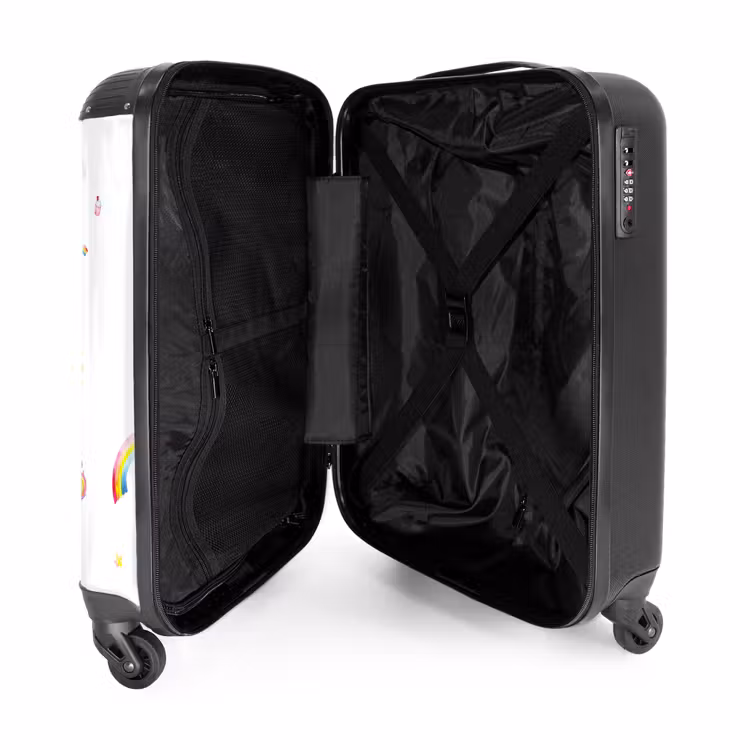Luchtige eenhoorns NBS - Handbagage koffer - Kinderen Unisex middel -binnenkant