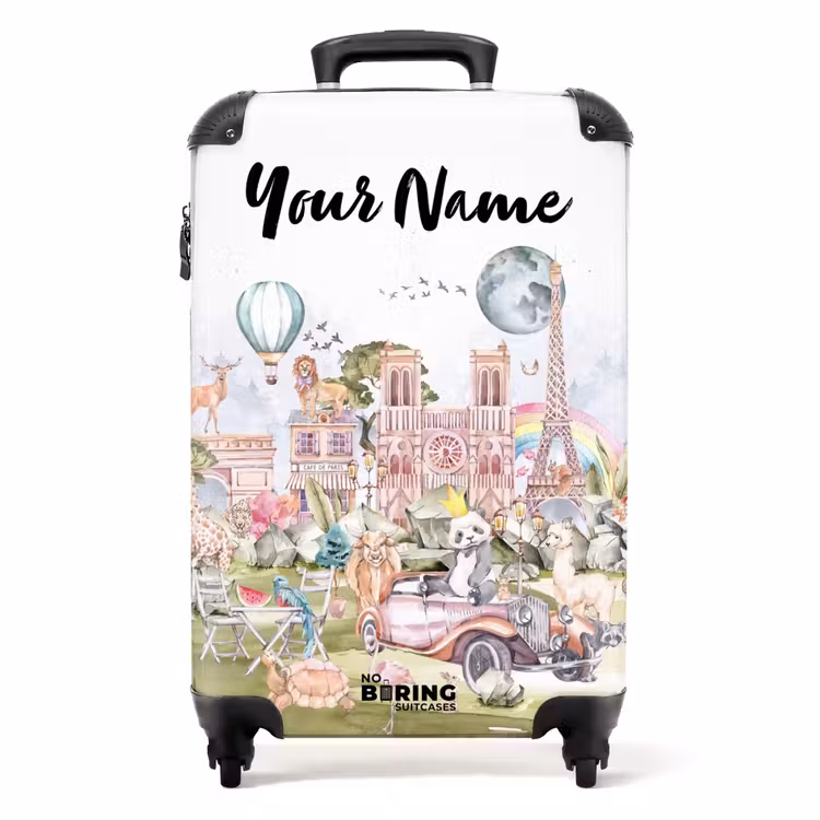 Dierlijke fantasiestad NBS - Handbagage koffer - Kinderen Unisex middel -productfoto_recht
