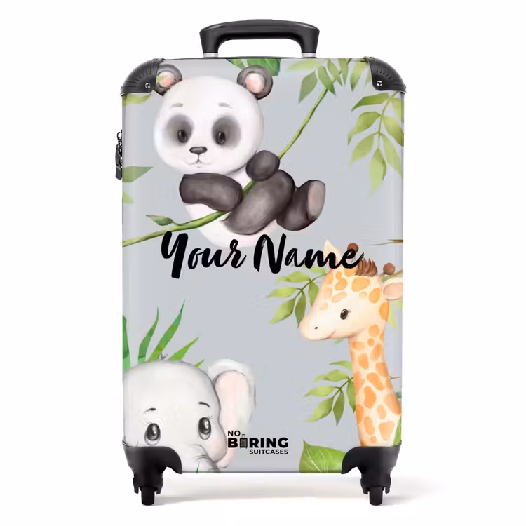 Diertjes in de jungle NBS - Handbagage koffer - Kinderen Unisex middel -productfoto_recht