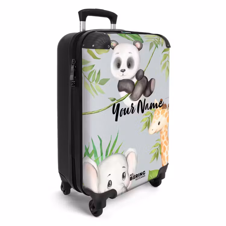 Diertjes in de jungle NBS - Handbagage koffer - Kinderen Unisex middel -productfoto_3d