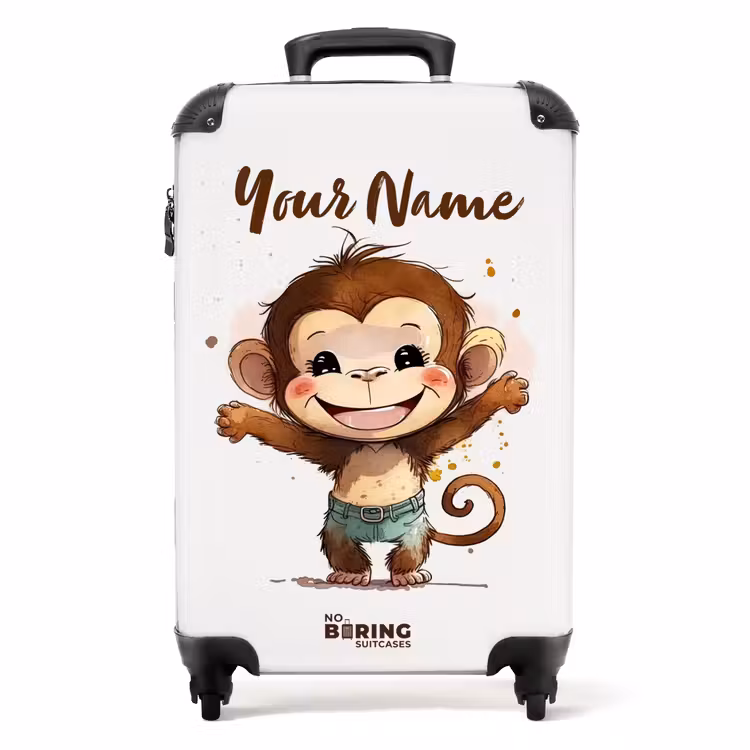 Arie aapje NBS - Handbagage koffer - Kinderen Unisex middel -productfoto_recht
