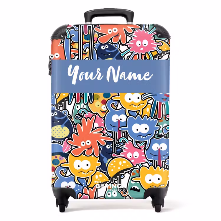 Beestjes met Grote Oogjes NBS - Handbagage koffer - Kinderen Unisex middel -productfoto_recht