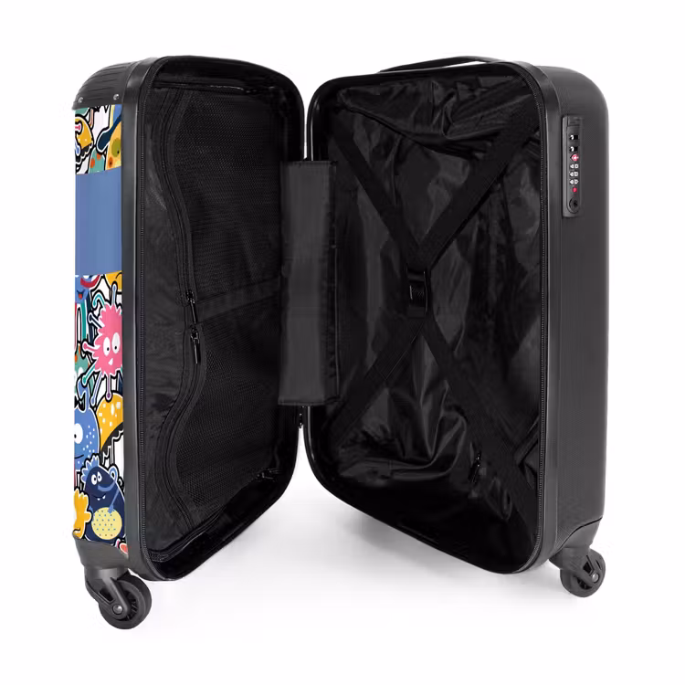 Beestjes met Grote Oogjes NBS - Handbagage koffer - Kinderen Unisex middel -binnenkant