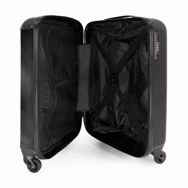 Zwart paard in galop NBS - Handbagage koffer - Kinderen Unisex middel -binnenkant