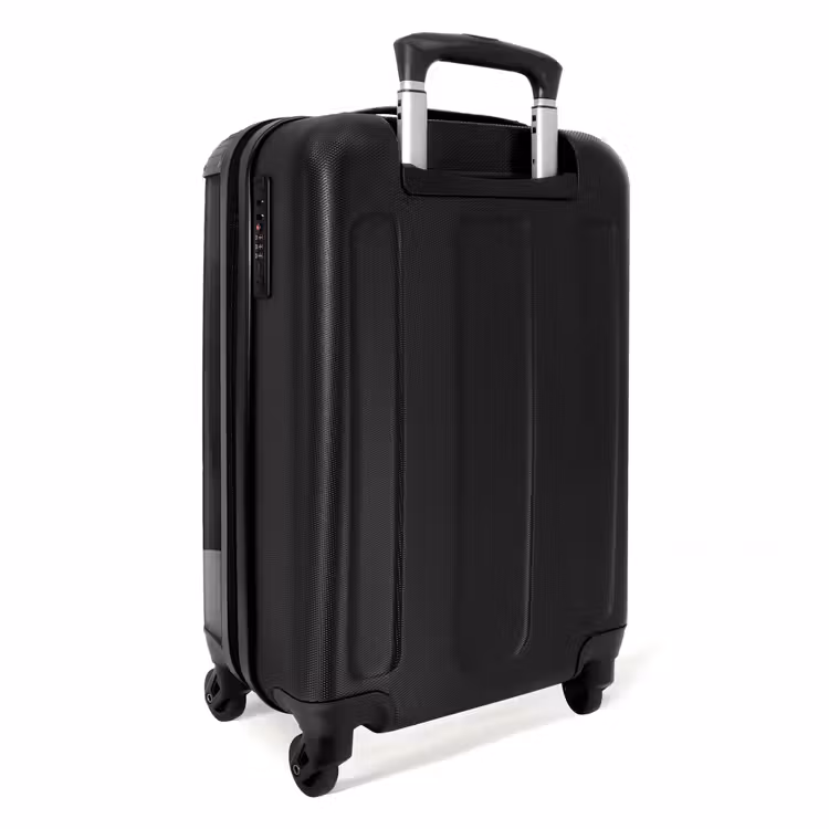 zwarte-hengst-in-profiel-paardenkracht NBS - Handbagage koffer - Kinderen Unisex middel -achterkant